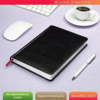 Ежедневник недатированный А5 Sidney NEBRASKA черн,серебр.срез,136л 3-128/16