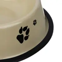 VETTA Миска металлическая бежевая, антискользящая, 17,5х4 см, 300 мл