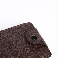Портмоне мужское на кнопке, коричневое