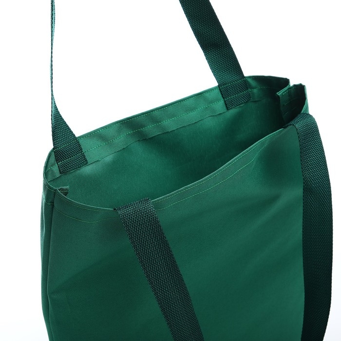 Шопер NAZAMOK, однотонный, 35х0.5х40 см, отд без молнии, без подклада, зелёный Шопер NAZAMOK, однотонный, 35х0.5х40 см, отд без молнии, без подклада, зелёный