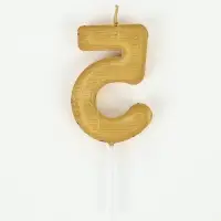 Свеча для торта Цифра &laquo;5&raquo;, звёздочки