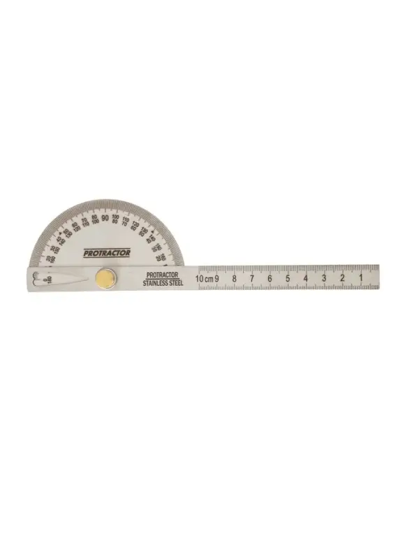 Угломер с линейкой ТУНДРА, нержавеющая сталь, гравировка, 100 мм
