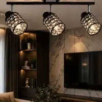 Люстра BayerLux &laquo;Моки&raquo;, 3хЕ14, 40 Вт, чёрная, 56&times;19 см