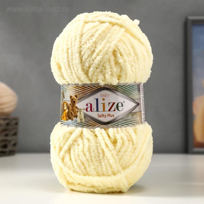 Пряжа Пряжа "Softy Plus" 100% микрополиэстер 120м/100г (13 жёлтый)