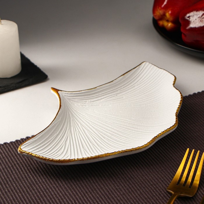 Блюдо для фруктов Доляна «Ракушка», 23×15 см, цвет белый Блюдо для фруктов Доляна «Ракушка», 23×15 см, цвет белый