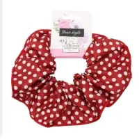 Резинка для волос "Орбита гранд" горох, 15 см, бело-красный