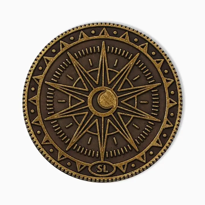 Монета выбора сувенир карты тарро «Удача с тобой», d=2,5 см.