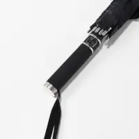 Зонт - трость полуавтоматический &laquo;Однотонный&raquo;, 8 спиц, R=60/70 см, d=120 см, чёрный