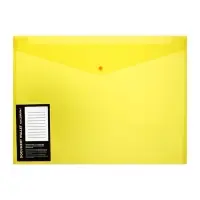Папка-конверт на кнопке А3, 180 мкм, Calligrata, с карманом под визитку, МИКС