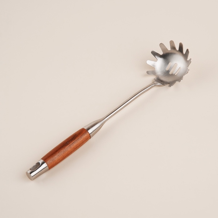 Ложка для спагетти Sima-Land Home 34х8,5 см, Рустик, цвет серебряный Ложка для спагетти Sima-Land Home 34х8,5 см, Рустик, цвет серебряный