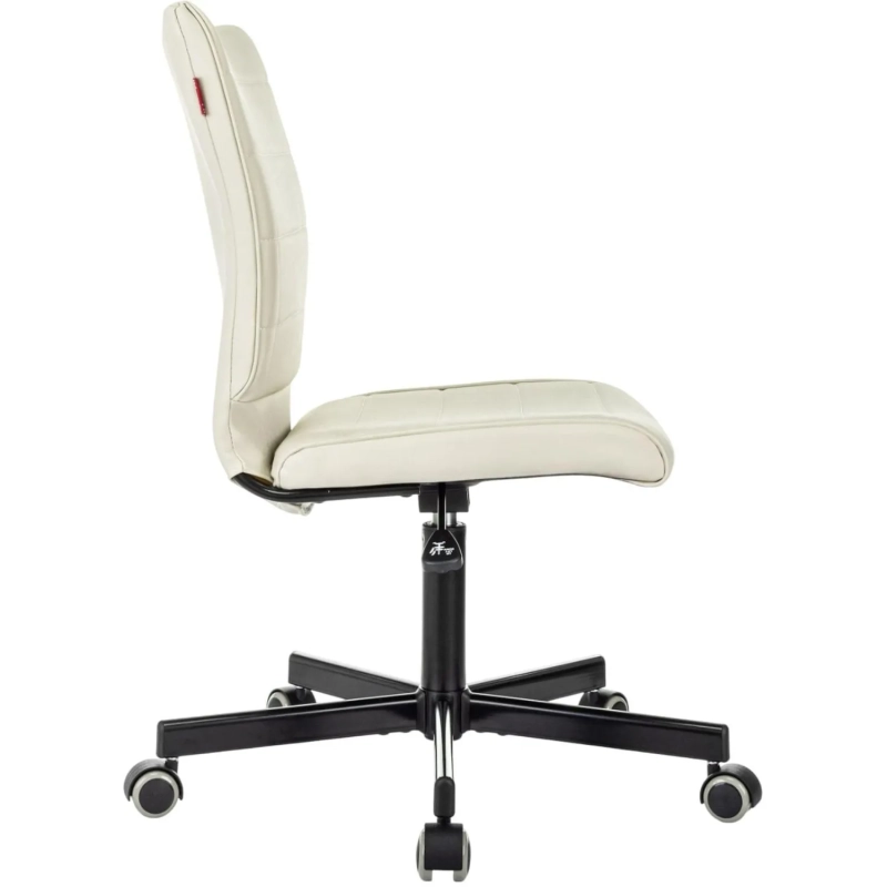 Кресло VB_EChair 303 PU слоновая кость эко.кожа крестов. металл черный