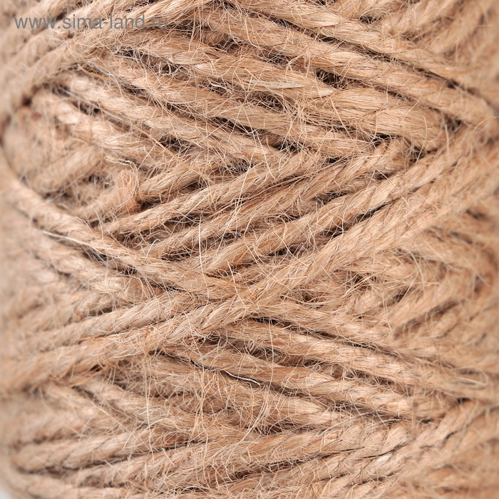 Шпагат джутовый 3-х ниточный 1,68 КТекс, 50 м Шпагат джутовый 3-х ниточный 1,68 КТекс, 50 м