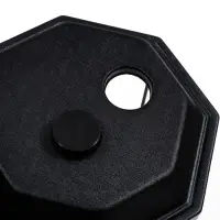 Аквариум «Восьмигранный» с крышкой, 32 литра, 29×29×45/50 см, чёрный