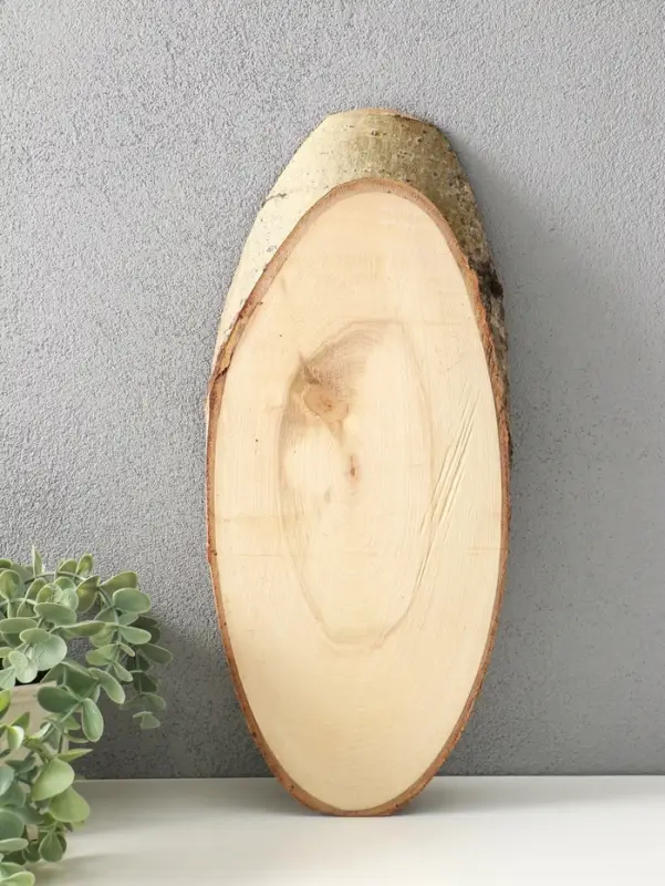 Спил осины, косой, слэб для декора, 35&times;16&plusmn;2 см