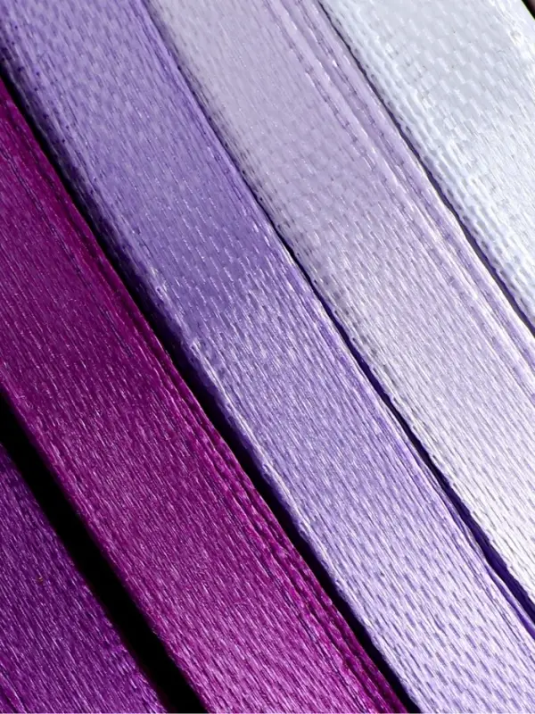 Атласная лента, набор 5 шт., 6 мм, 23&plusmn;1 м, фиолетовая, сиреневая