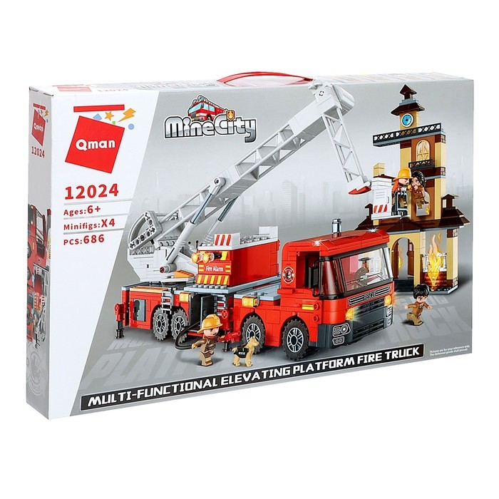 Конструктор Огнеборцы «Пожар в многоэтажке», 686 деталей Конструктор Огнеборцы «Пожар в многоэтажке», 686 деталей