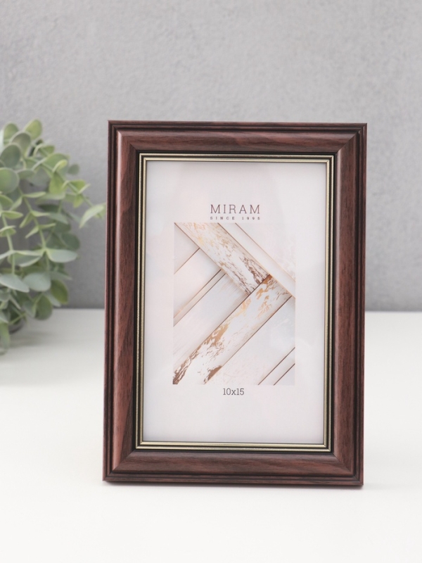 Фоторамка пластик Фоторамка пластик "МИРАМ" 10х15 см, коричневый