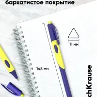 Набор ручек шариковых ErichKrause ErgoLine Grip Neon, SuperGlide, 2 штуки, уз 0.5 мм, син