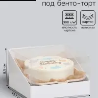 Кондитерская упаковка под бенто торт, 13.1&times;13.1&times;8.5 см