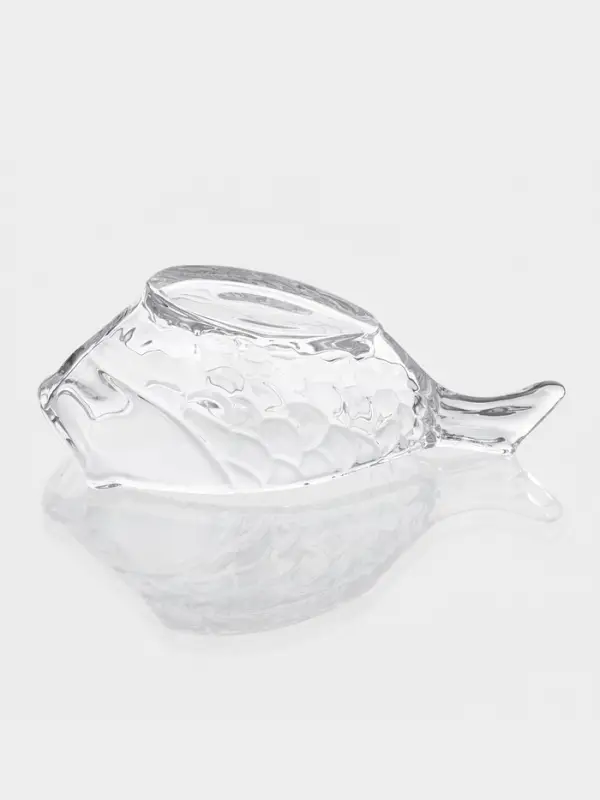 Икорница стеклянная  Икорница стеклянная "Рыба" 16,6х7,5х9,5 см, прозрачная