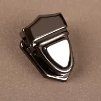 Застёжка для сумки, 3×2 см, цвет чёрный никель