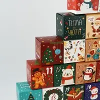 Коробки для адвент - календаря новогодние &laquo;Европейский&raquo;, 31 шт., 7&times;7&times;7 см