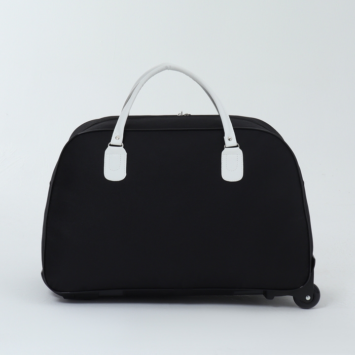 Сумка дорожная на колёсах, наружный карман, цвет чёрный Сумка дорожная на колёсах, наружный карман, цвет чёрный