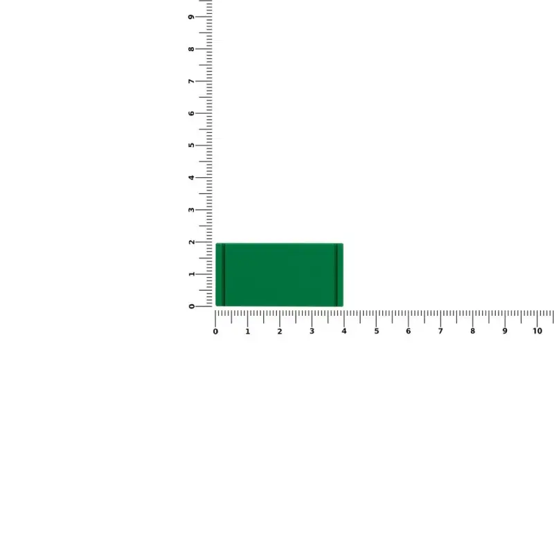 Лейбл из ПВХ Dzeta, XS, зеленый