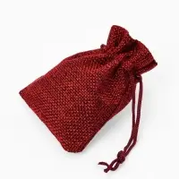 Набор мешочков подарочных 50 шт. &laquo;Льняной&raquo; 7&times;9 см, бордовый