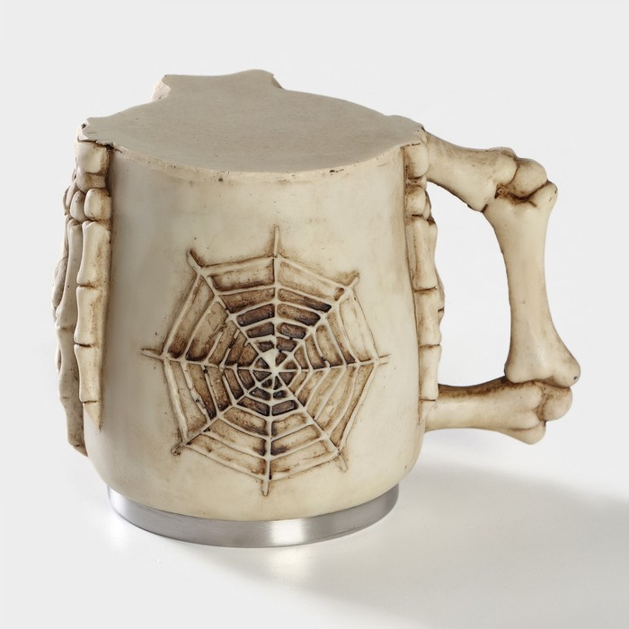 Кружка из нержавеющей стали «Череп. Хэллоуин», 400 мл, цвет бежевый Кружка из нержавеющей стали «Череп. Хэллоуин», 400 мл, цвет бежевый