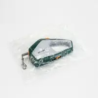 Рулетка - поводок для собак, лента 3 метра, белая, зелёная