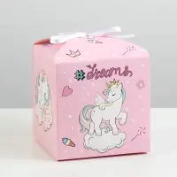 Коробка складная "Единороги", 14 х 14 х 14 см