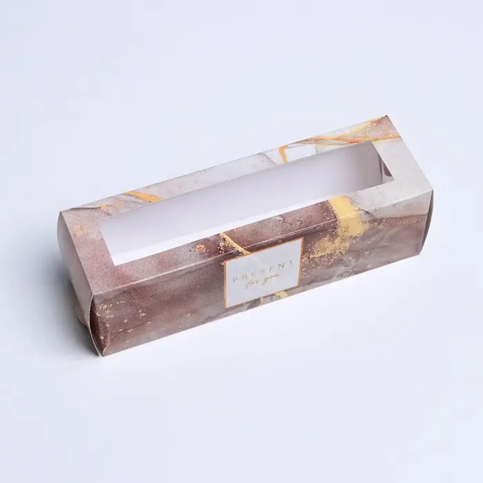 Коробка для макарун, кондитерская упаковка «Present», 18 х 5.5 х 5.5 см Коробка для макарун, кондитерская упаковка «Present», 18 х 5.5 х 5.5 см