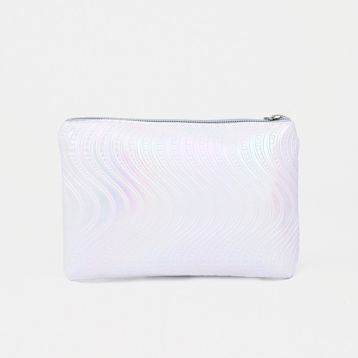 Набор косметичек 2 в 1 на молниях, цвет белый