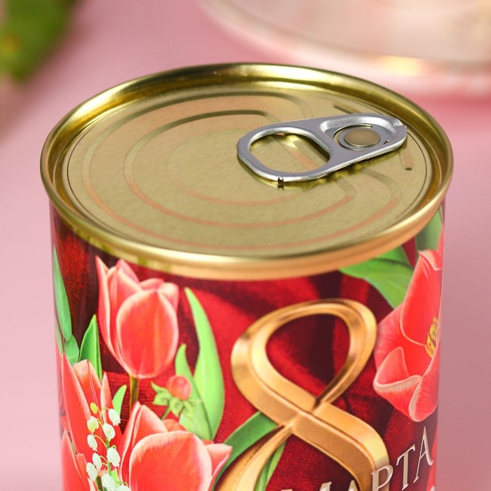 Печенье с предсказанием в консервной банке «8 марта», 24 г (4 шт. х 6 г).