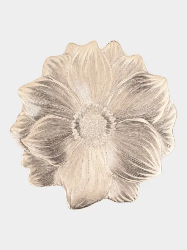 Набор салфеток для стола Доляна &laquo;Цветок&raquo;, 38&times;38 см, 4 шт., ПВХ, золотистый