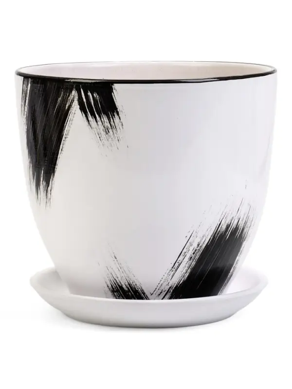 Набор горшков цветочный поддоном 4 шт 0,4 / 1 / 2,5 / 5 л керамика, Штрих Набор горшков цветочный поддоном 4 шт 0,4 / 1 / 2,5 / 5 л керамика, Штрих