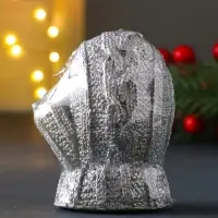 Свеча "Варежка", лак серебро