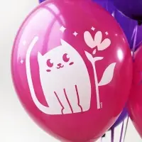 Воздушные шары латексные 14" &laquo;Котики милые&raquo;, набор 50 шт.