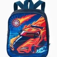 Рюкзак детский 20,5*9*24, отд на молнии,машина т-синий