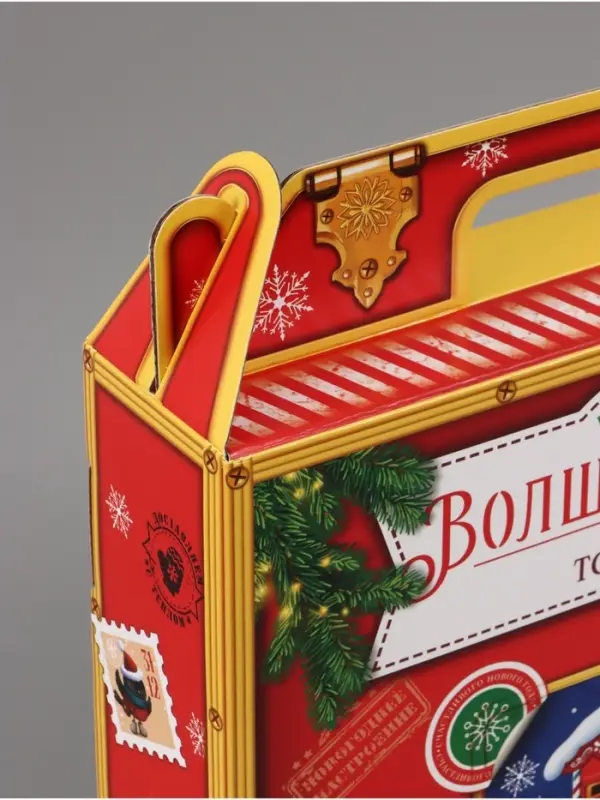 Коробка подарочная, самосборная &laquo;Новогодняя почта&raquo;, 33.7&times;25.7&times;7.9 см