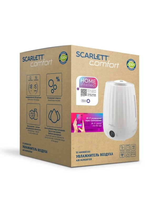 Ультразвуковой увлажнитель воздуха SC-AH986E102 с Wi-Fi Ультразвуковой увлажнитель воздуха SC-AH986E102 с Wi-Fi