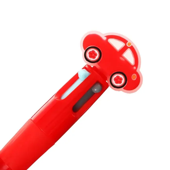 Ручка шариковая автоматическая 4-х цветная, мини, Ручка шариковая автоматическая 4-х цветная, мини, "Машина", МИКС