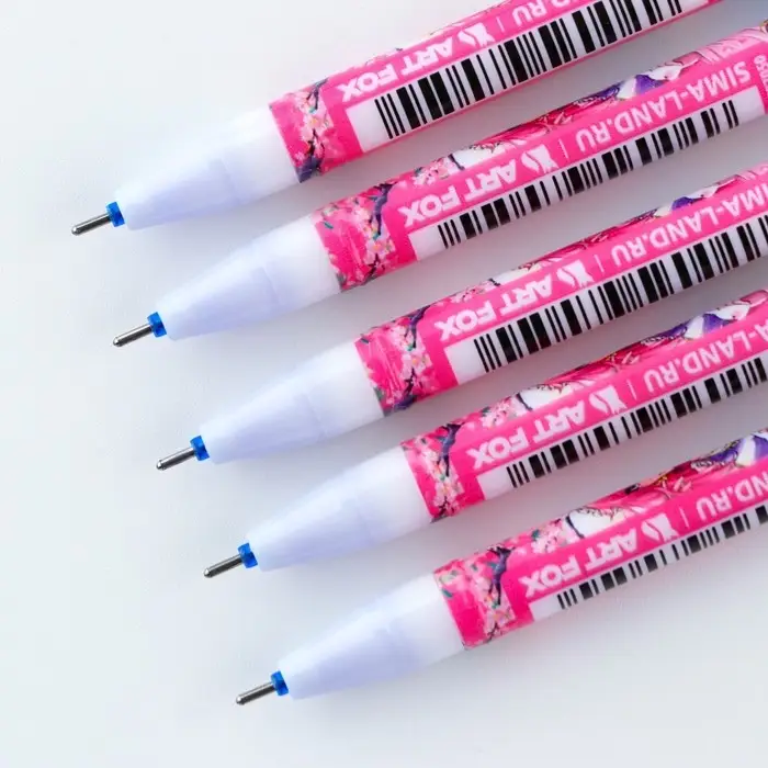 Ручка пиши-стирай, синяя паста, гелевая, 0.5 мм, с колпачком, пластик «Сакура» Ручка пиши-стирай, синяя паста, гелевая, 0.5 мм, с колпачком, пластик «Сакура»