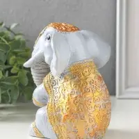 Фигурка гипс &laquo;Слон Индийский&raquo;, 15&times;12&times;11 см, серый с росписью