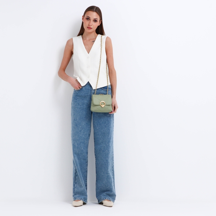 Сумка-мессенджер на клапане, цвет зелёный Сумка-мессенджер на клапане, цвет зелёный