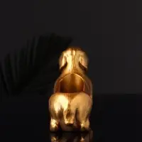 Подставка для мелочей "Такса" 16х10х6 см, бронза