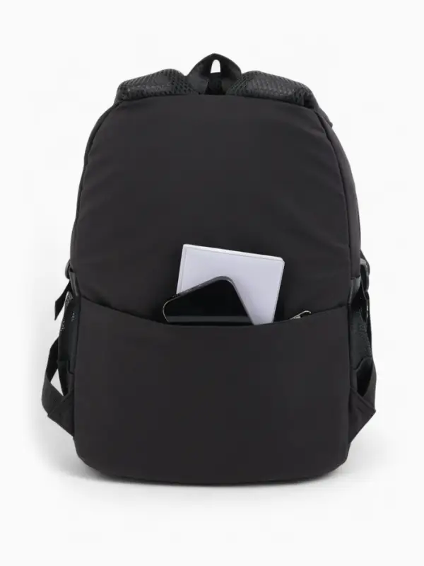 Рюкзак школьный на молнии, с карманами, принтом, размер 28×11×41 см, чёрный/голубой/белый Рюкзак школьный на молнии, с карманами, принтом, размер 28×11×41 см, чёрный/голубой/белый