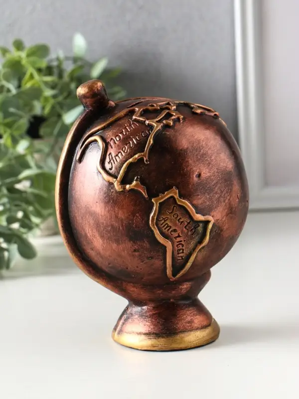 Копилка Копилка "Глобус" 17х12х11,5 см, под бронзу