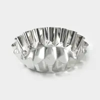 Форма для выпечки классическая, d=16 см, h=4.1 см, низкая, жесть, серебристая